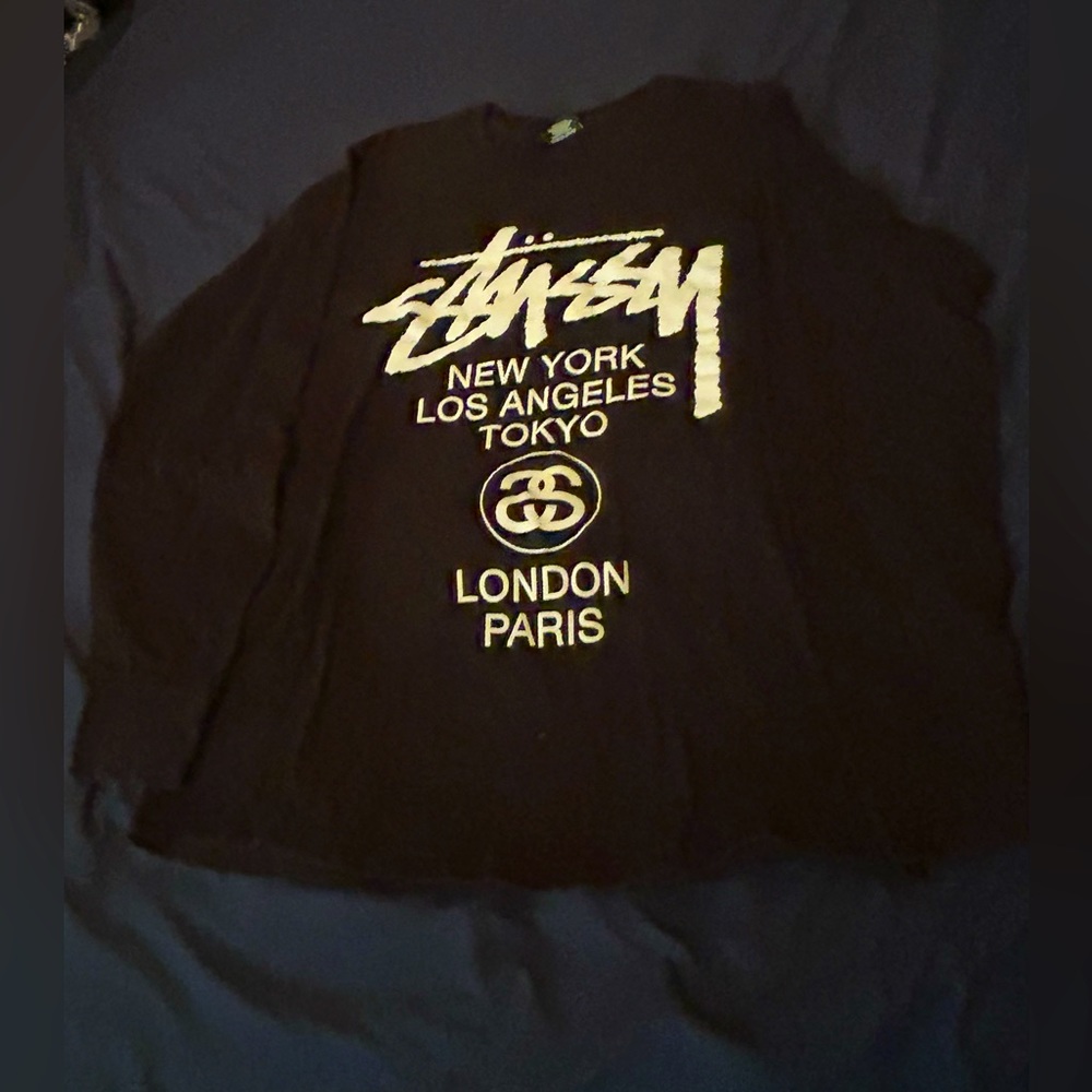 STUSSY long sleeve black shirt